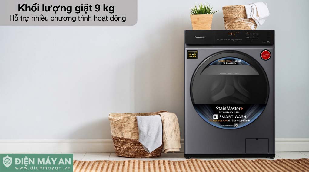 Máy giặt Panasonic Inverter 9 kg NA-V90FA1LVT